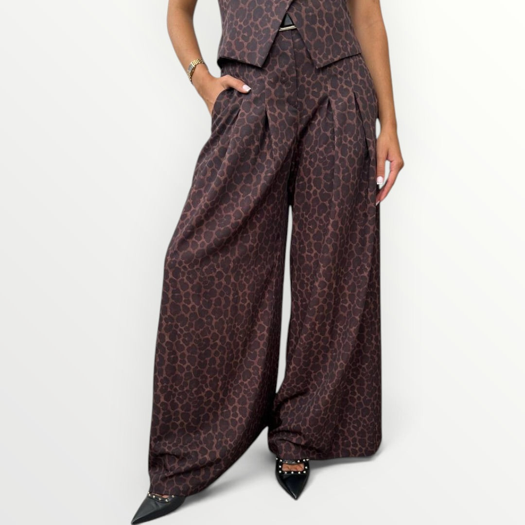 IMPERIAL - PANTALONE AMPIO A PALAZZO CON PINCES