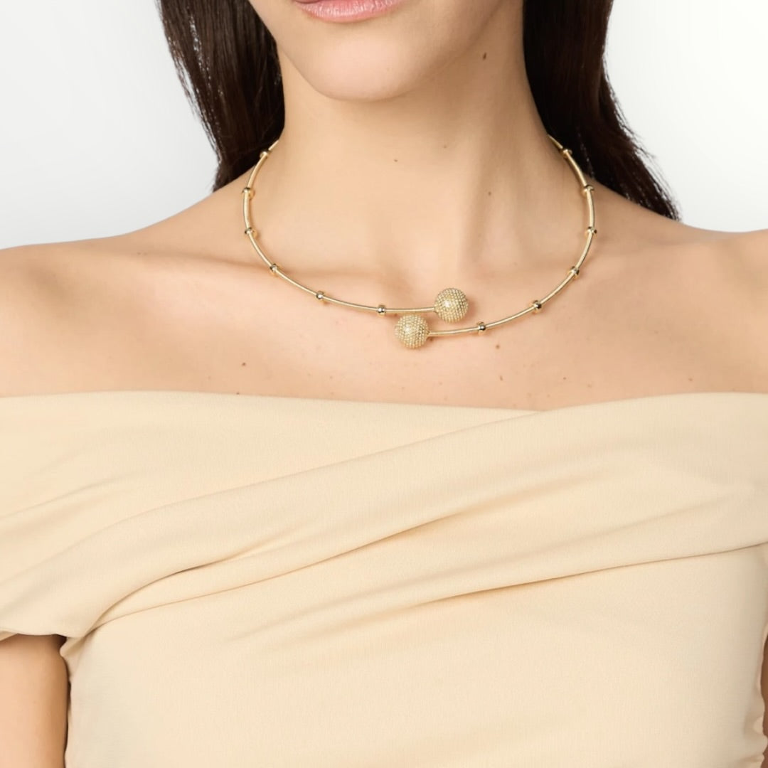 SODINI - COLLANA RIGIDA CON SFERE