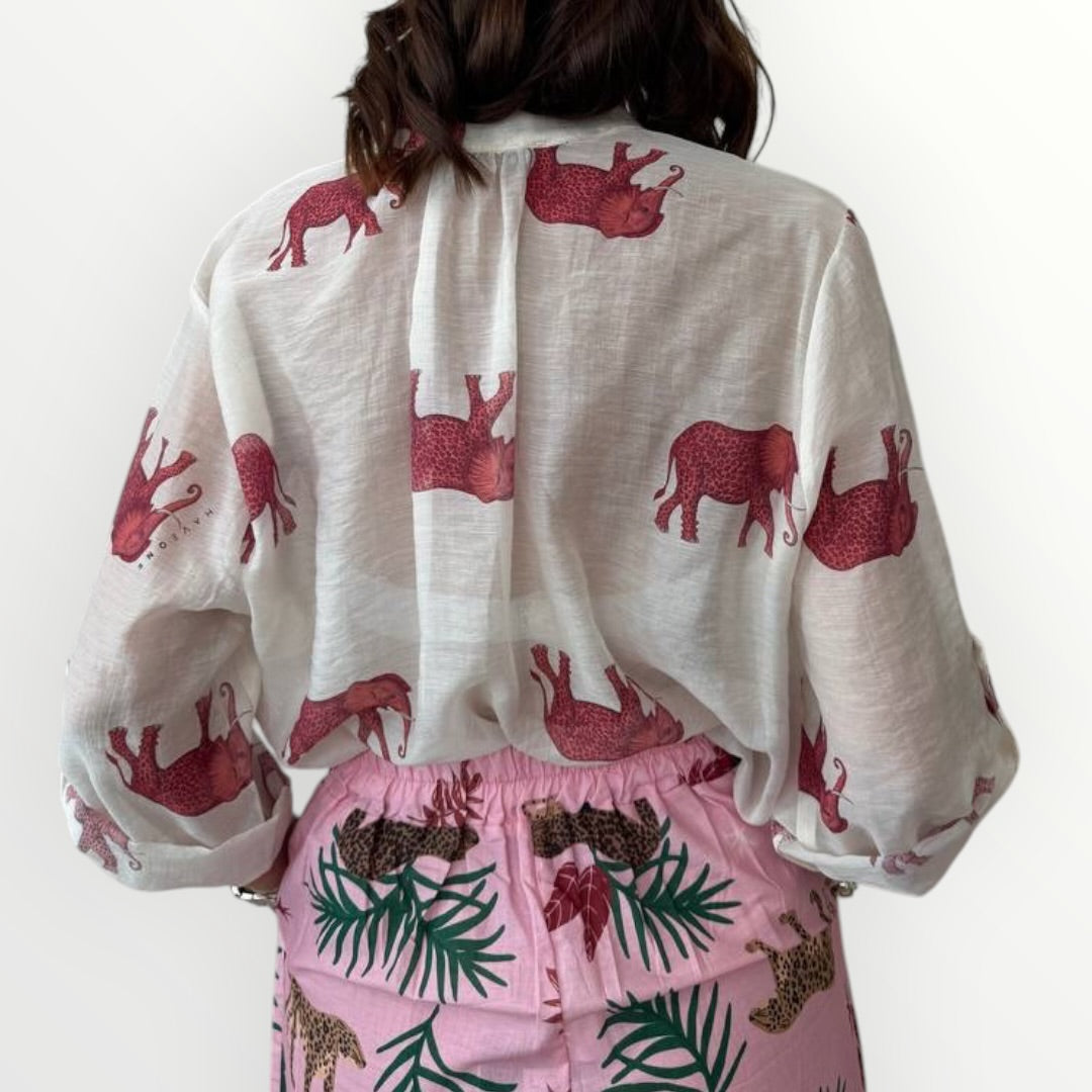 HAVEONE - CAMICIA FORTUNA CON ELEFANTINI