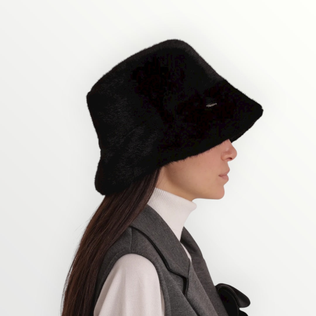 MIMI' MUA' - CAPPELLO CLOCHE CON PELO MORBIDO