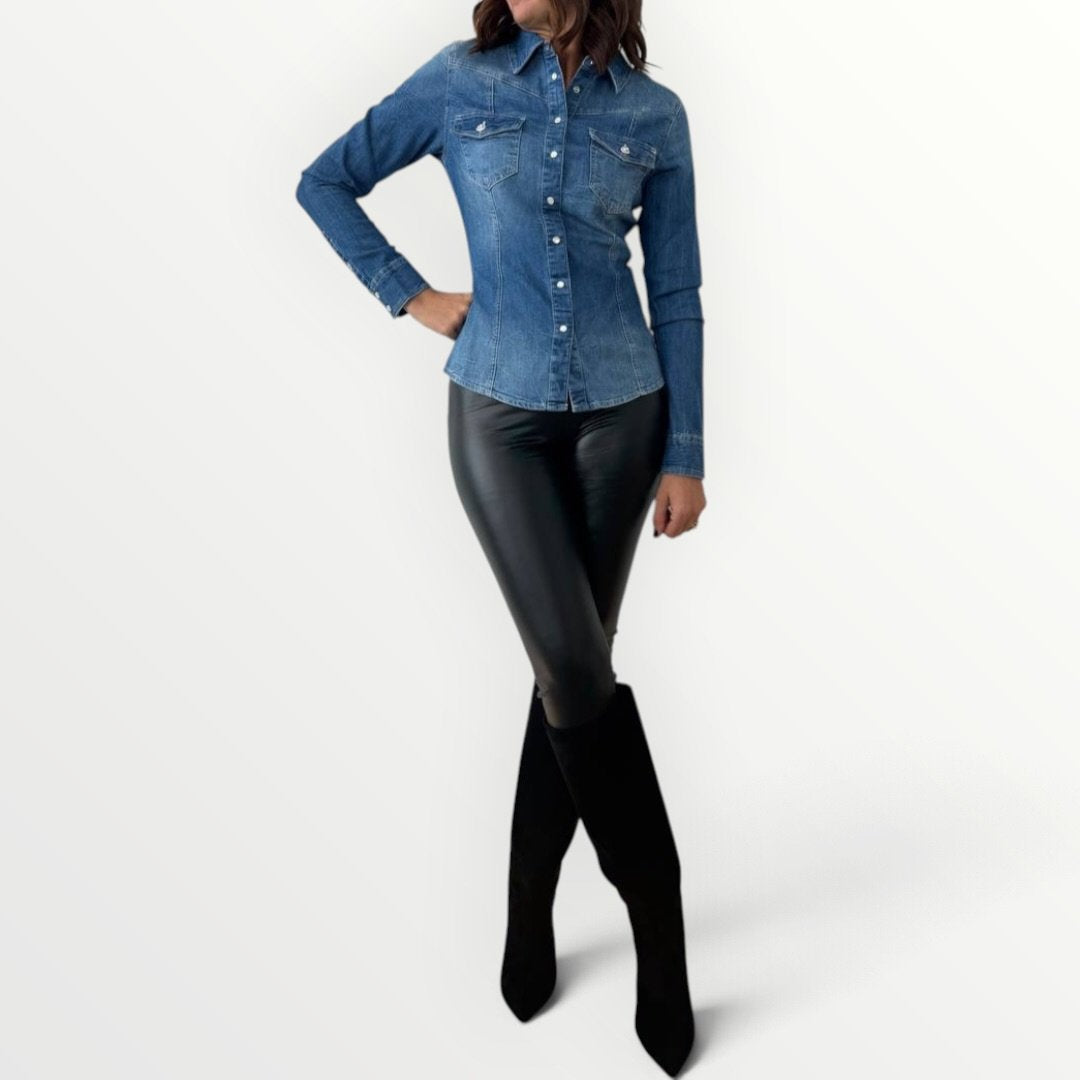 GUESS - CAMICIA IN DENIM SLIM
