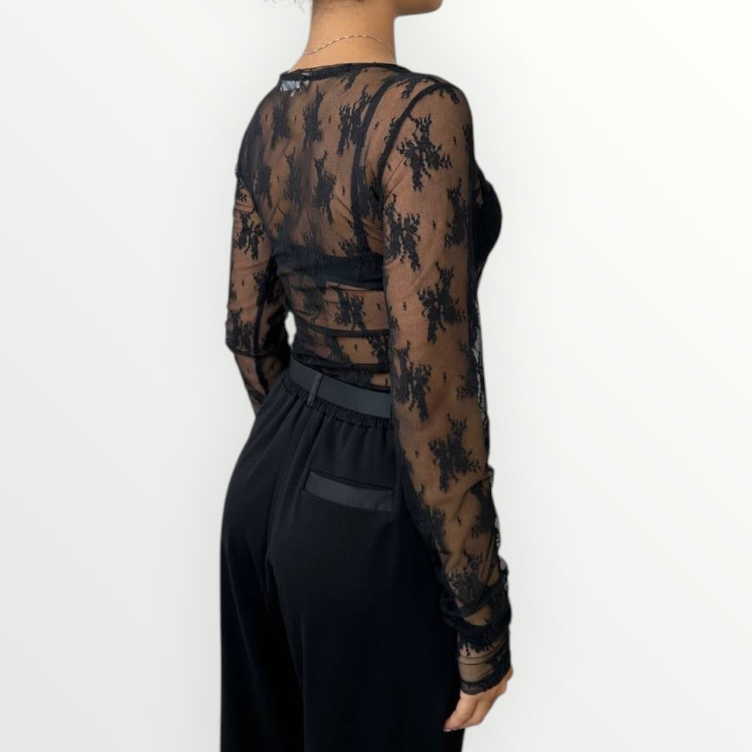 IMPERIAL - T-SHIRT GIROCOLLO IN PIZZO