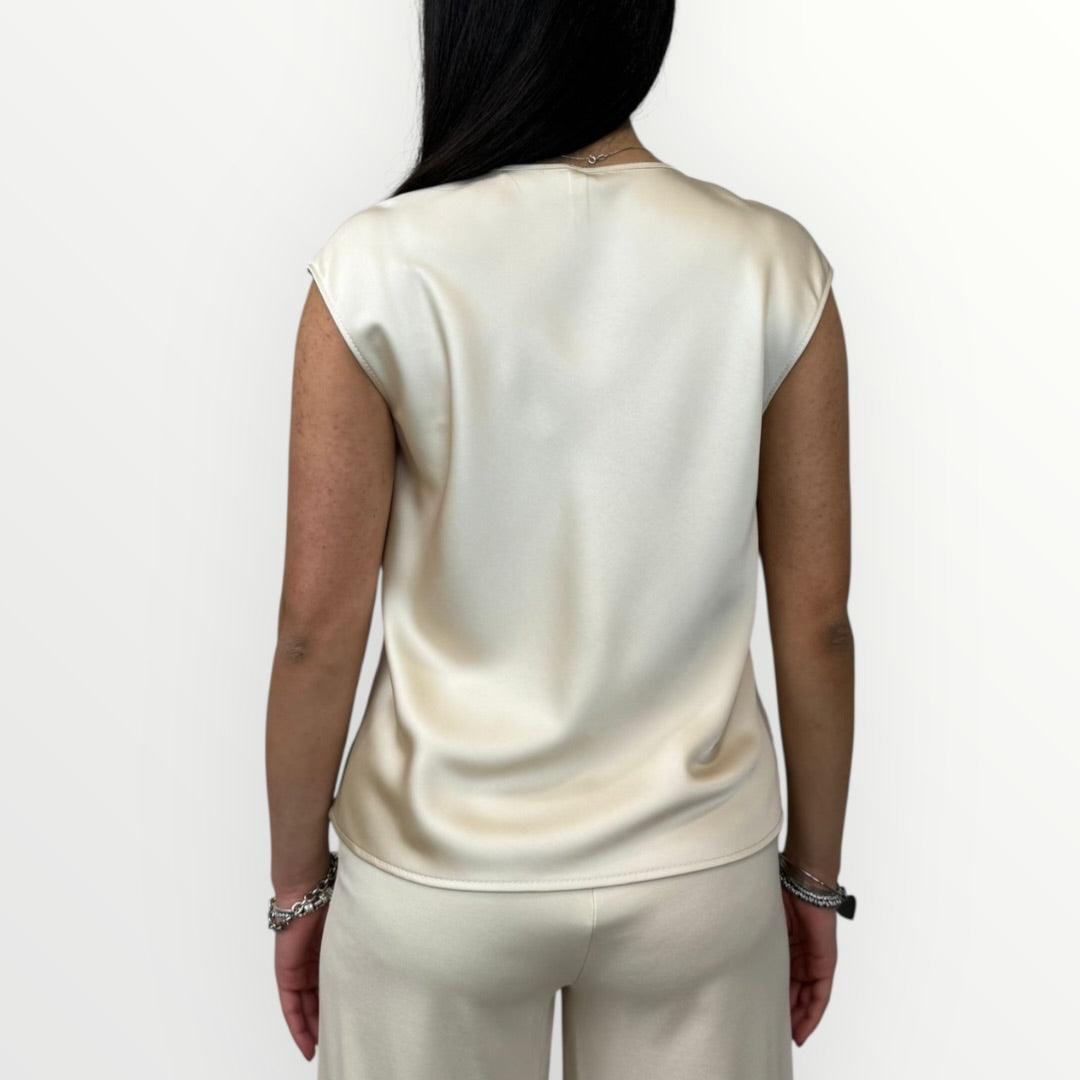 IMPERIAL - BLUSA SMANICATA IN RASO