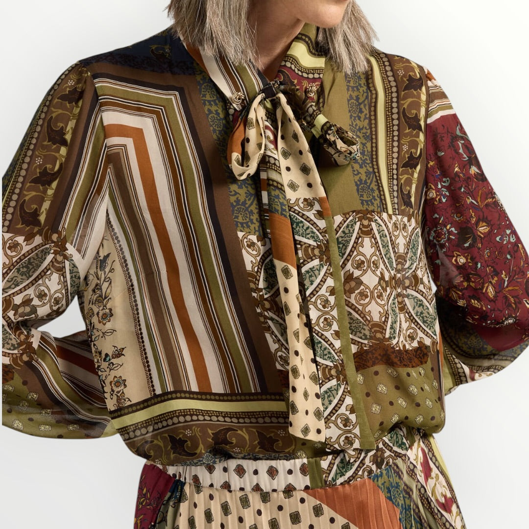 ELENA MIRO' - CAMICIA IN GEORGETTE STAMPATA