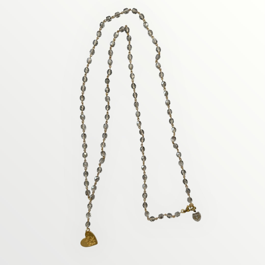 MOMI - COLLANA ROSARIO LUNGO CUORE