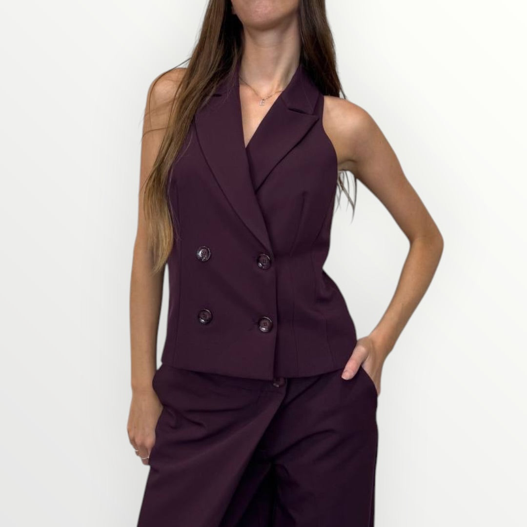 IMPERIAL - GILET DOPPIOPETTO SMANICATO