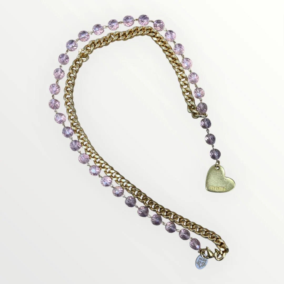 MOMI - FRANCESCA LONG HEART NECKLACE