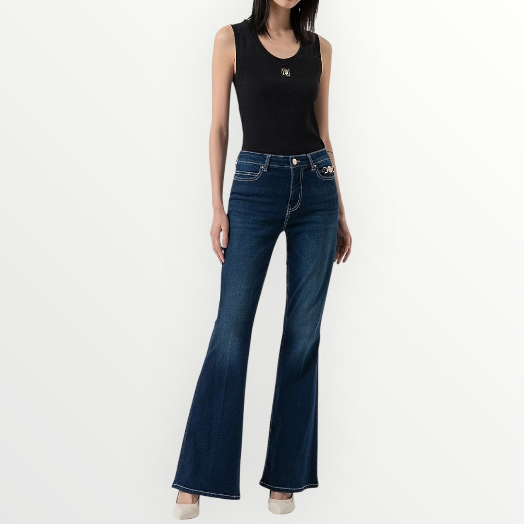 FRACOMINA - JEANS BOOTCUT VITA ALTA