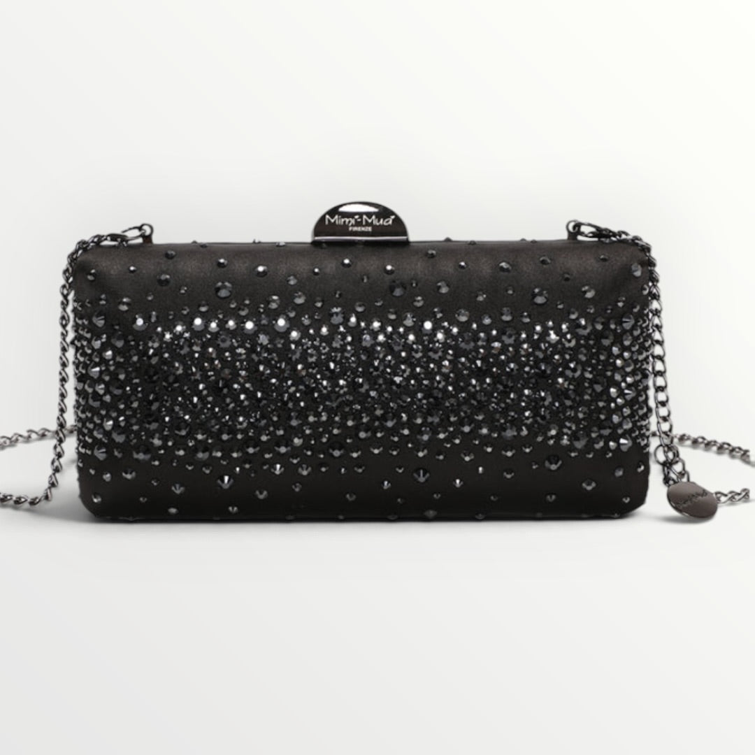 MIMI' MUA' - BORSA CLUTCH CON STRASS SPARSI