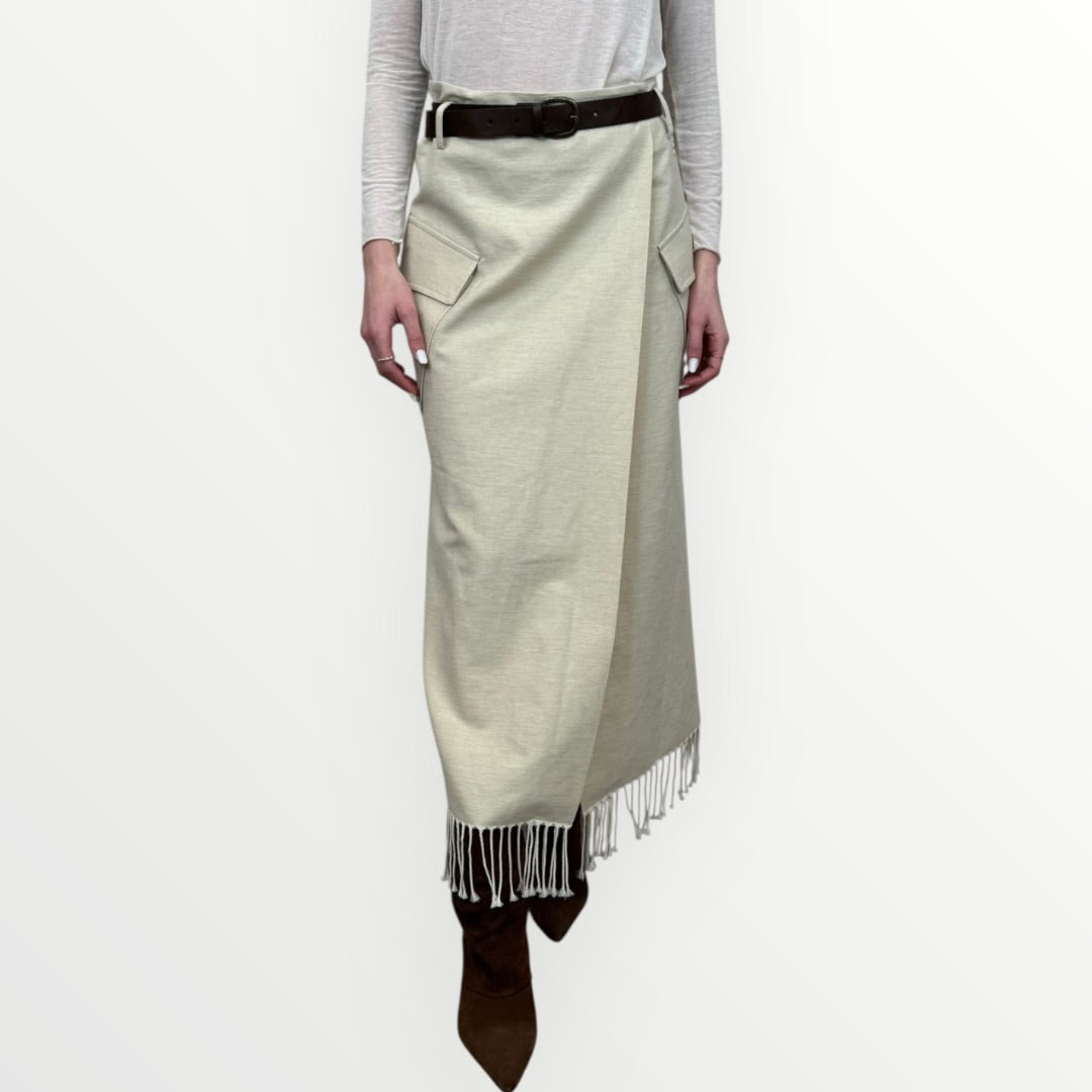 SOUVENIR - GONNA A PORTAFOGLIO CON FRANGE