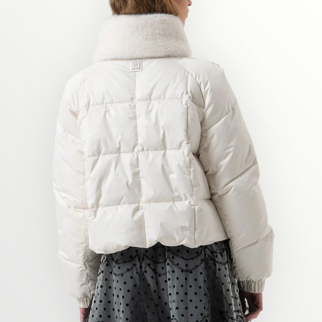 FRACOMINA - PIUMINO CON COLLO DI PELLICCIA