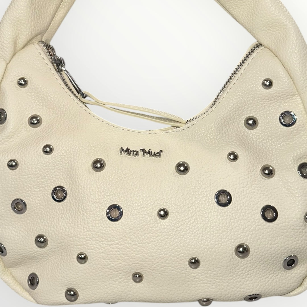 MIMI' MUA' - BORSA MORBIDA CON BORCHIE PIATTE
