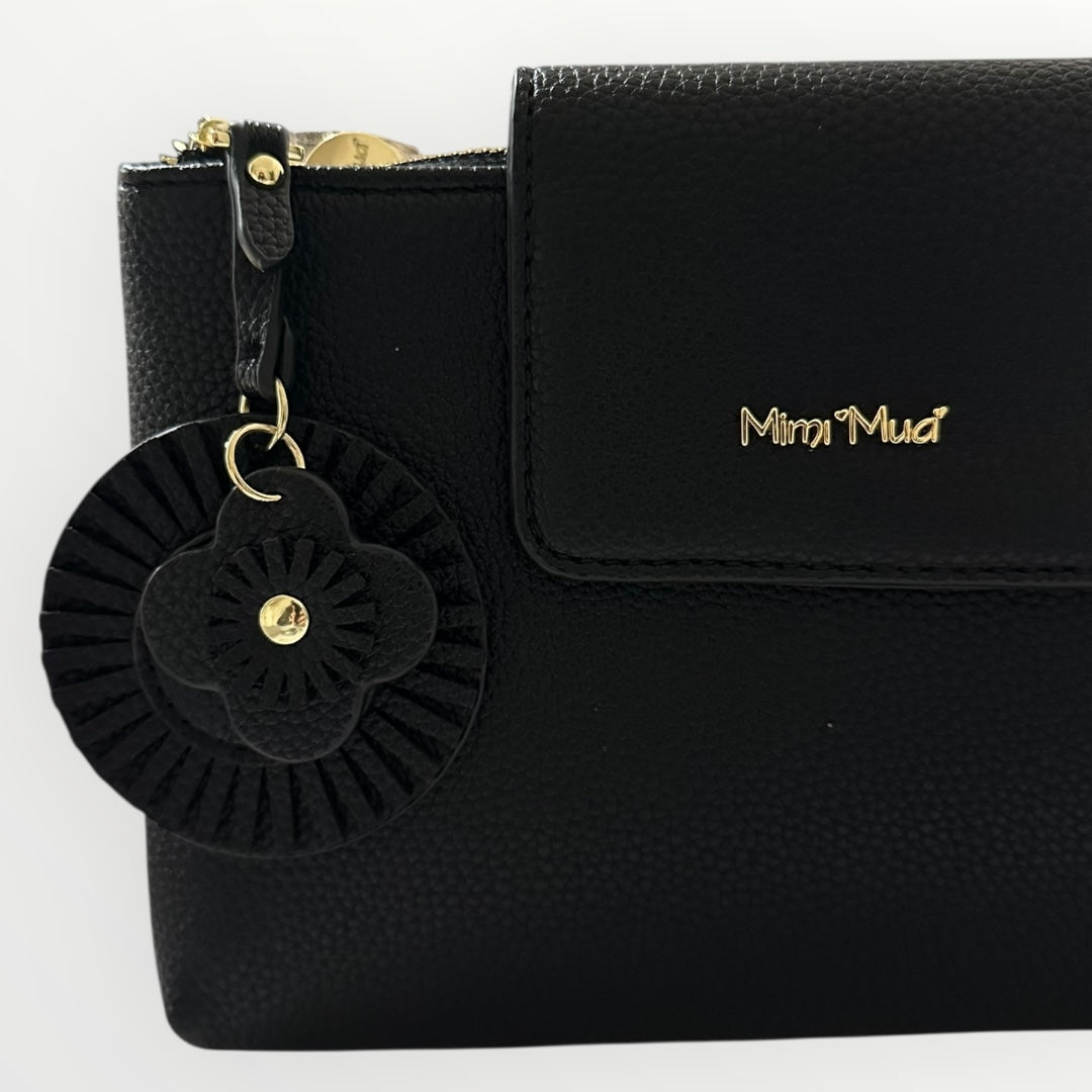 MIMI' MUA' - BORSA PIATTA CON FIORE