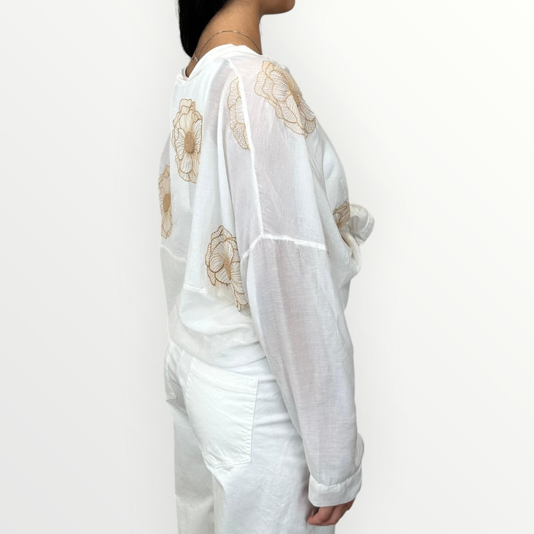 MOTEL - CAMICIA CON RICAMO FLOREALE