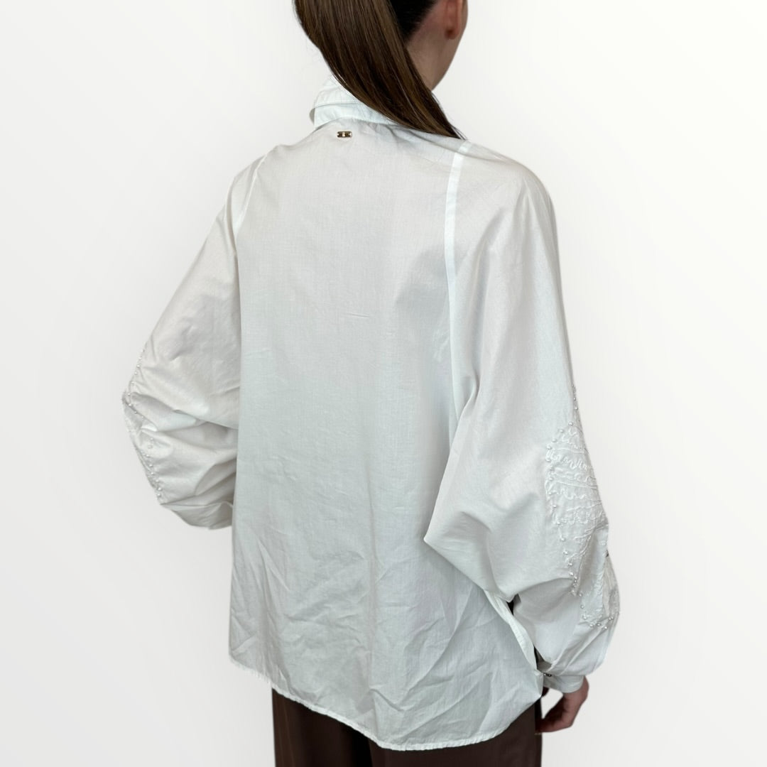 FRACOMINA - CAMICIA CON APPLICAZIONI SULLE MANICHE