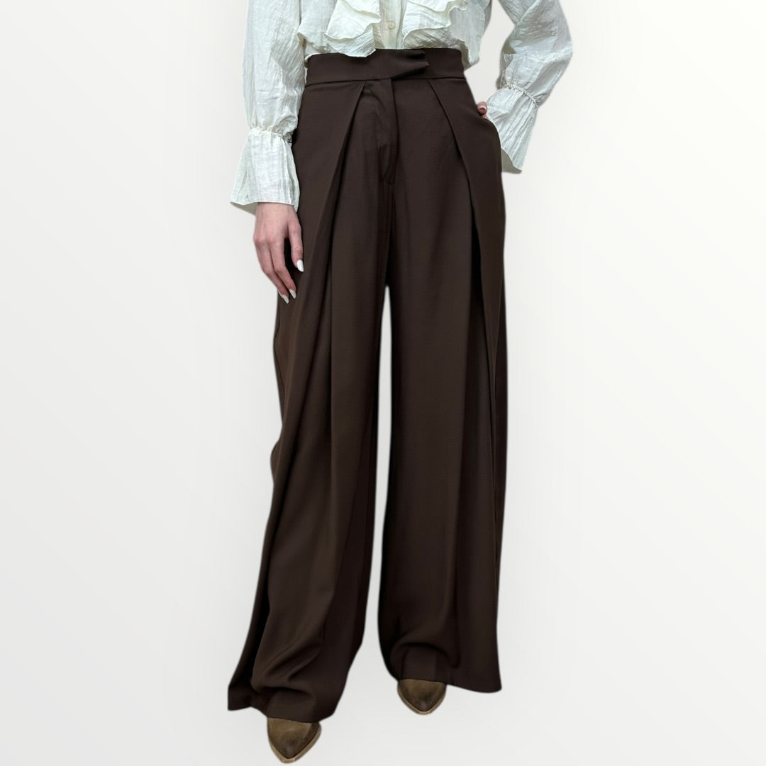 HAVEONE - PANTALONE AMPIO CON PINCES