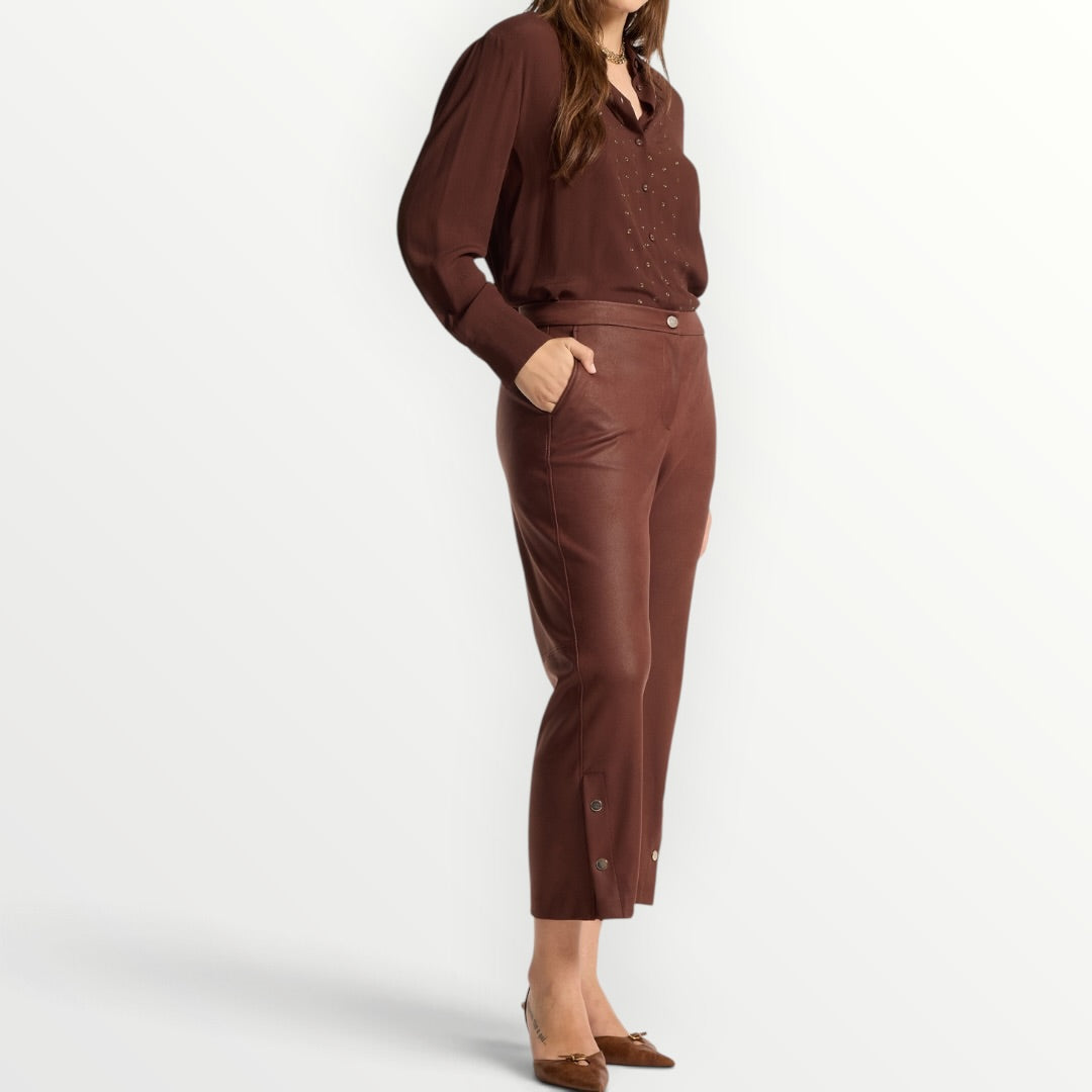 ELENA MIRO' - CAMICIA IN VISCOSA CON STRASS