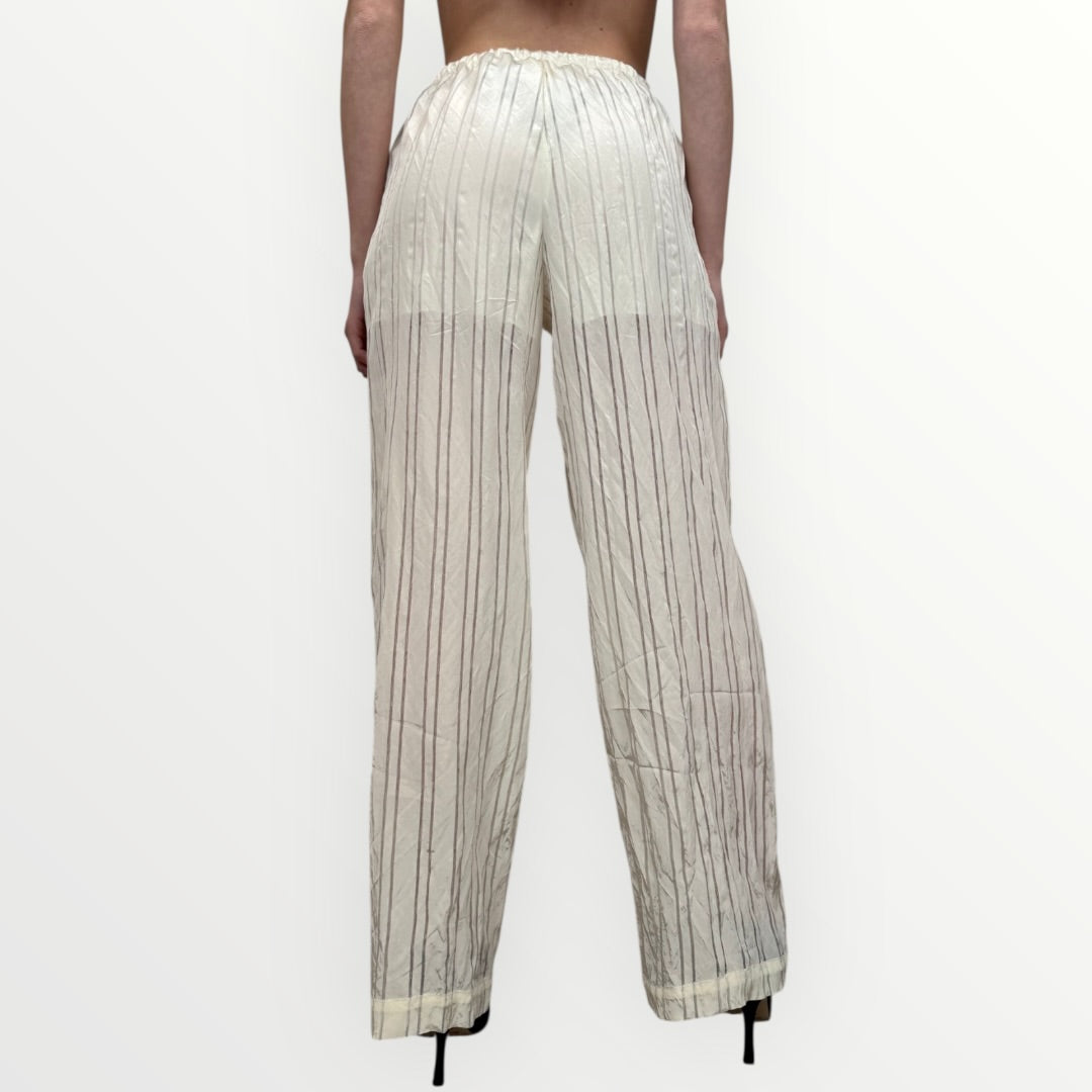 SOUVENIR - PANTALONE RIGATO CON TRASPARENZE