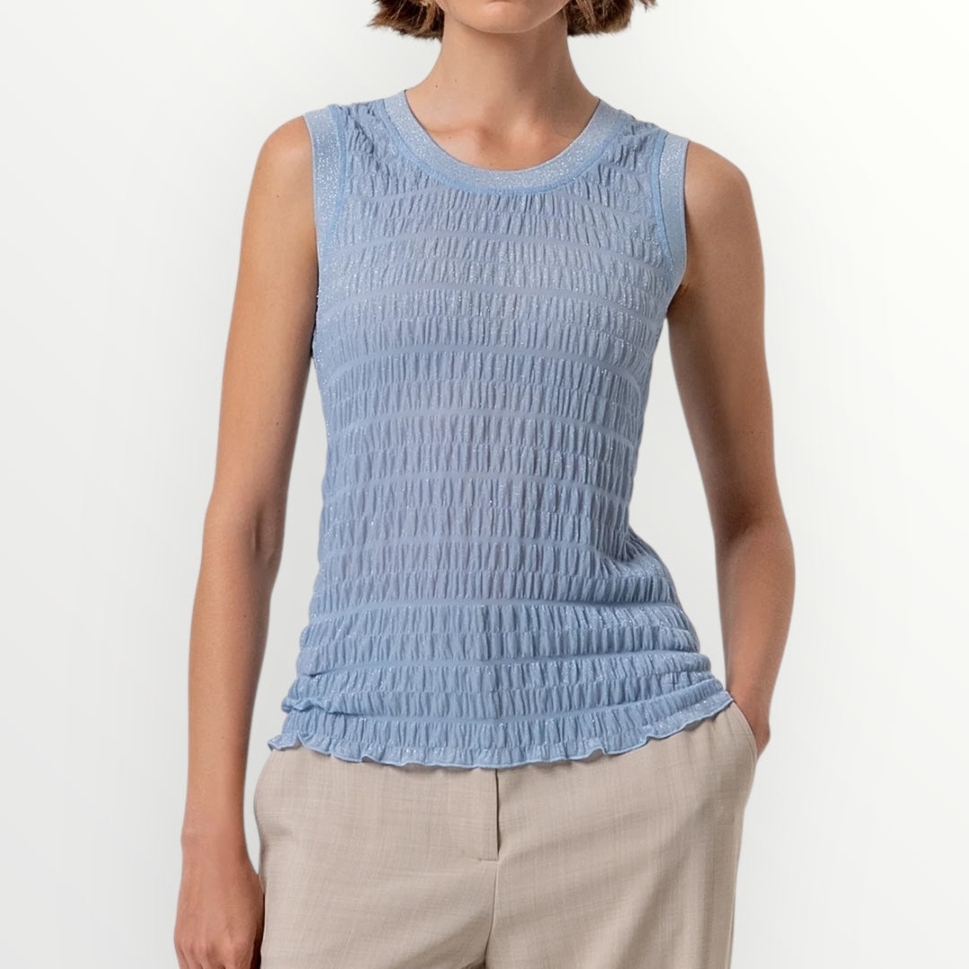 FRACOMINA - CANOTTA IN TESSUTO GOFFRATO