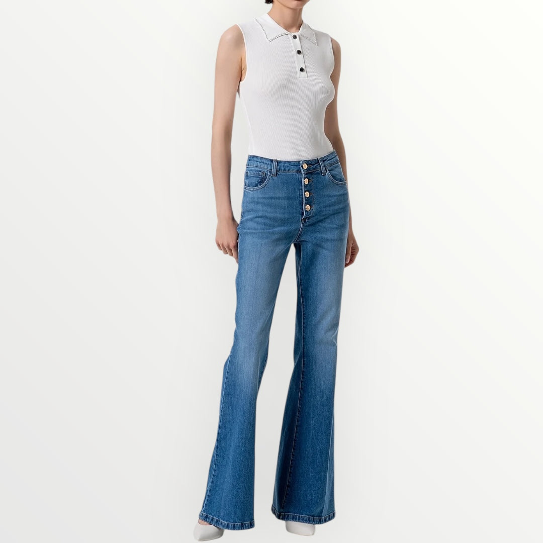 FRACOMINA - JEANS Z AMPA LAVAGGIO MEDIO