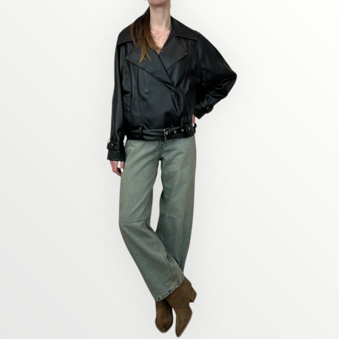 HAVEONE - BOMBER DOPPIOPETTO CON CINTURA