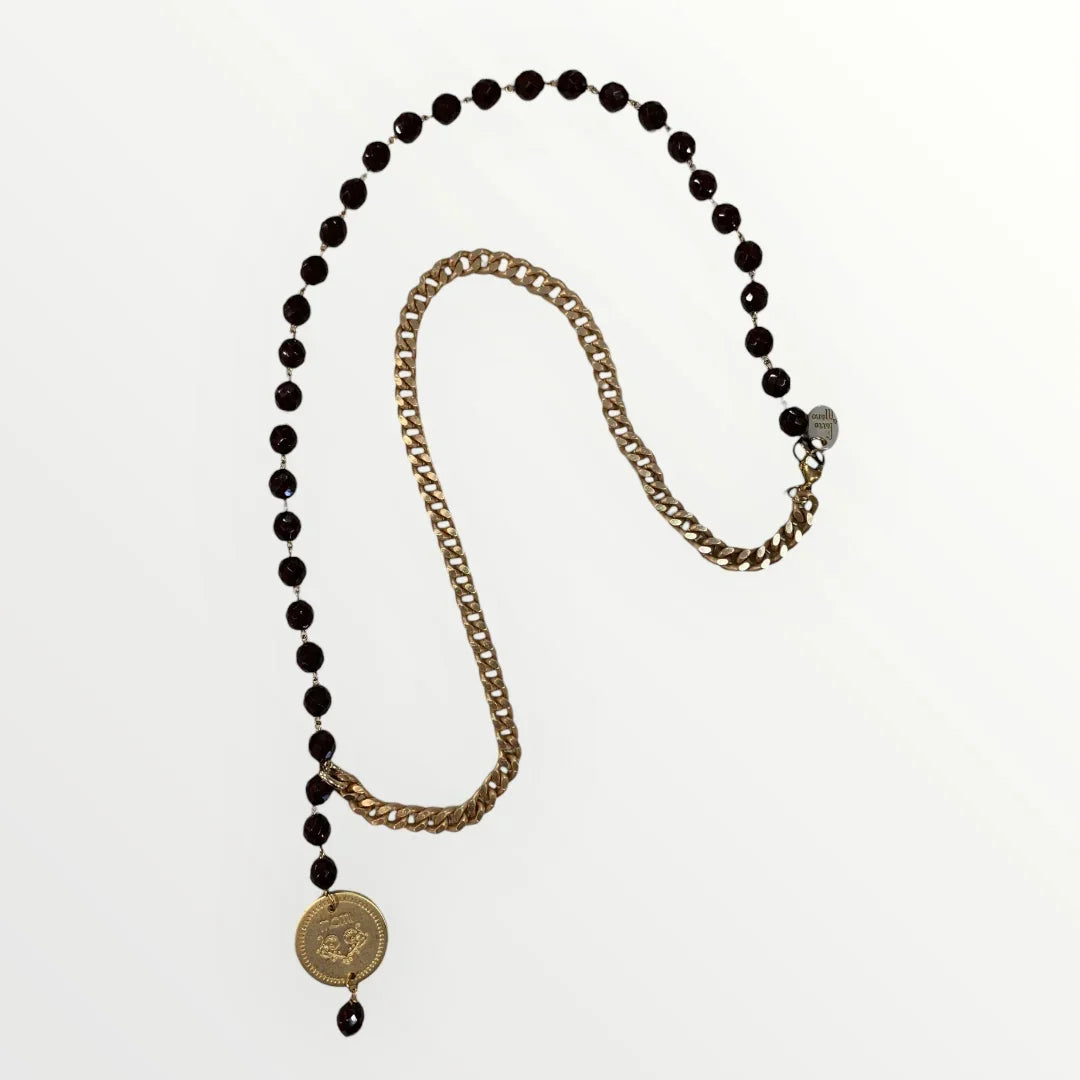 MOMI - FRANCESCA LONG MEDAL NECKLACE
