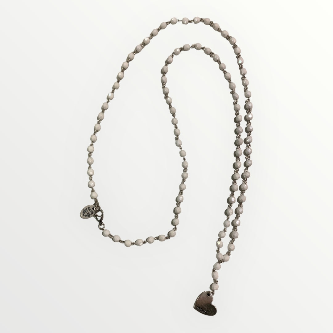 MOMI - COLLANA ROSARIO LUNGO CUORE