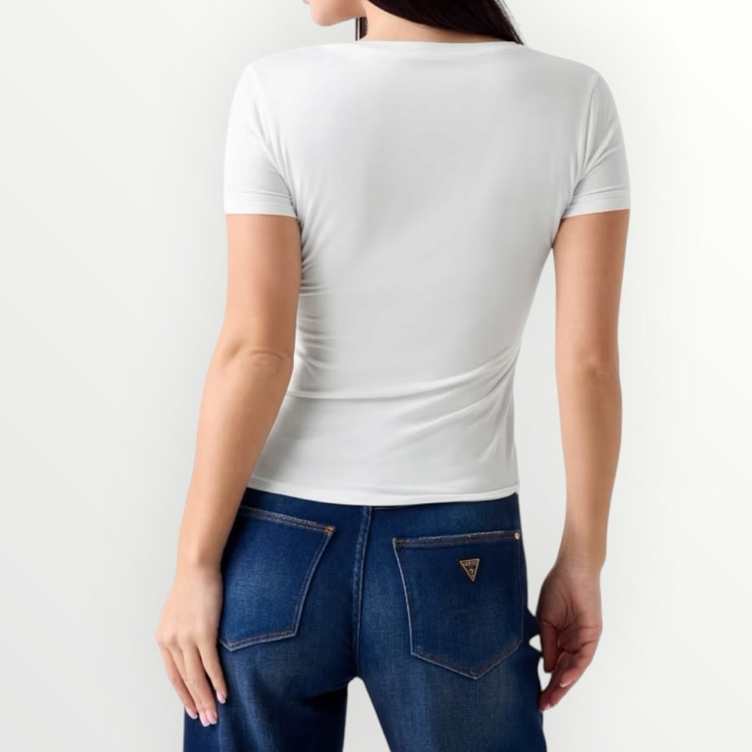 GUESS - T-SHIRT MINI LOGO STRASS