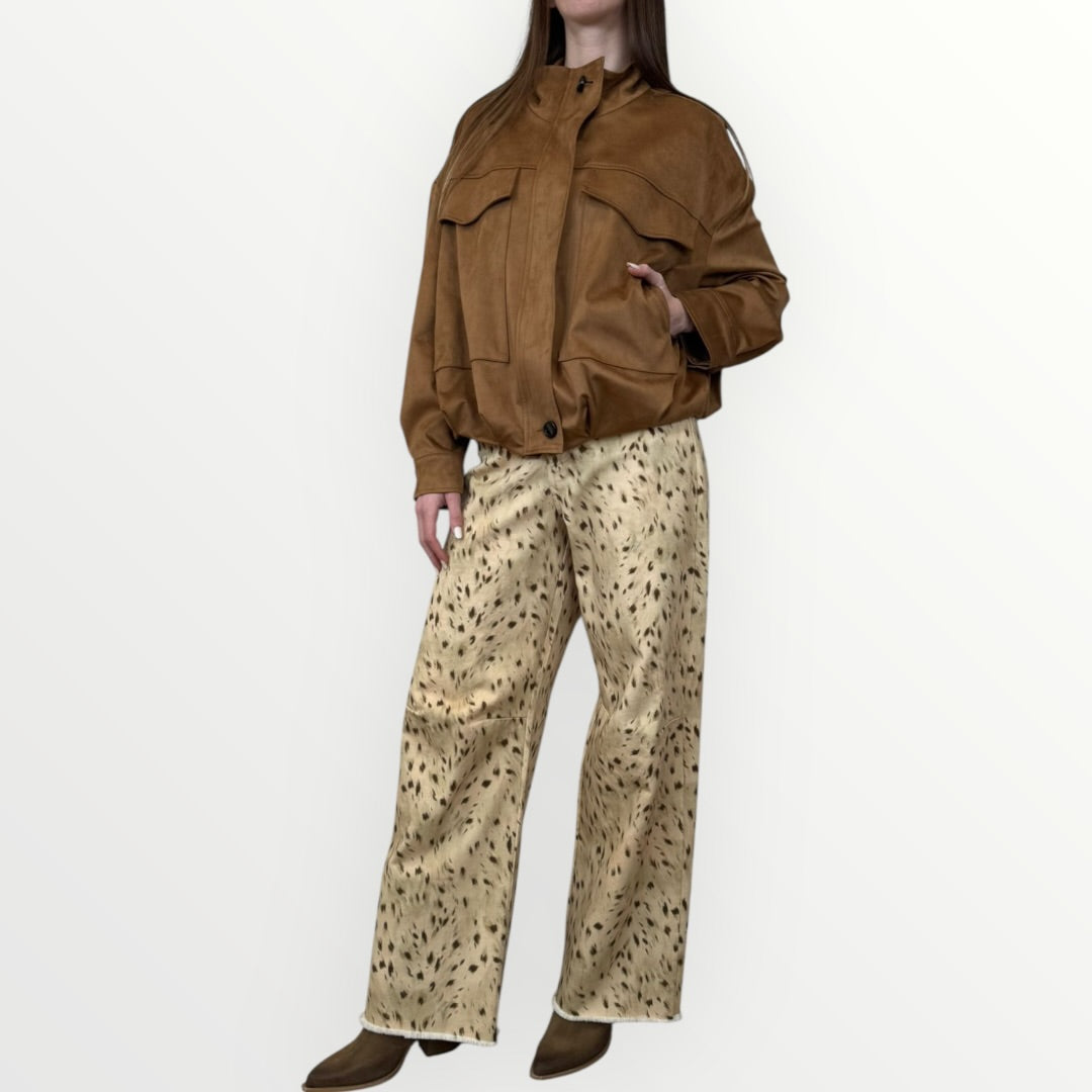 MOTEL - GIACCONE IN SUEDE CON TASCONI