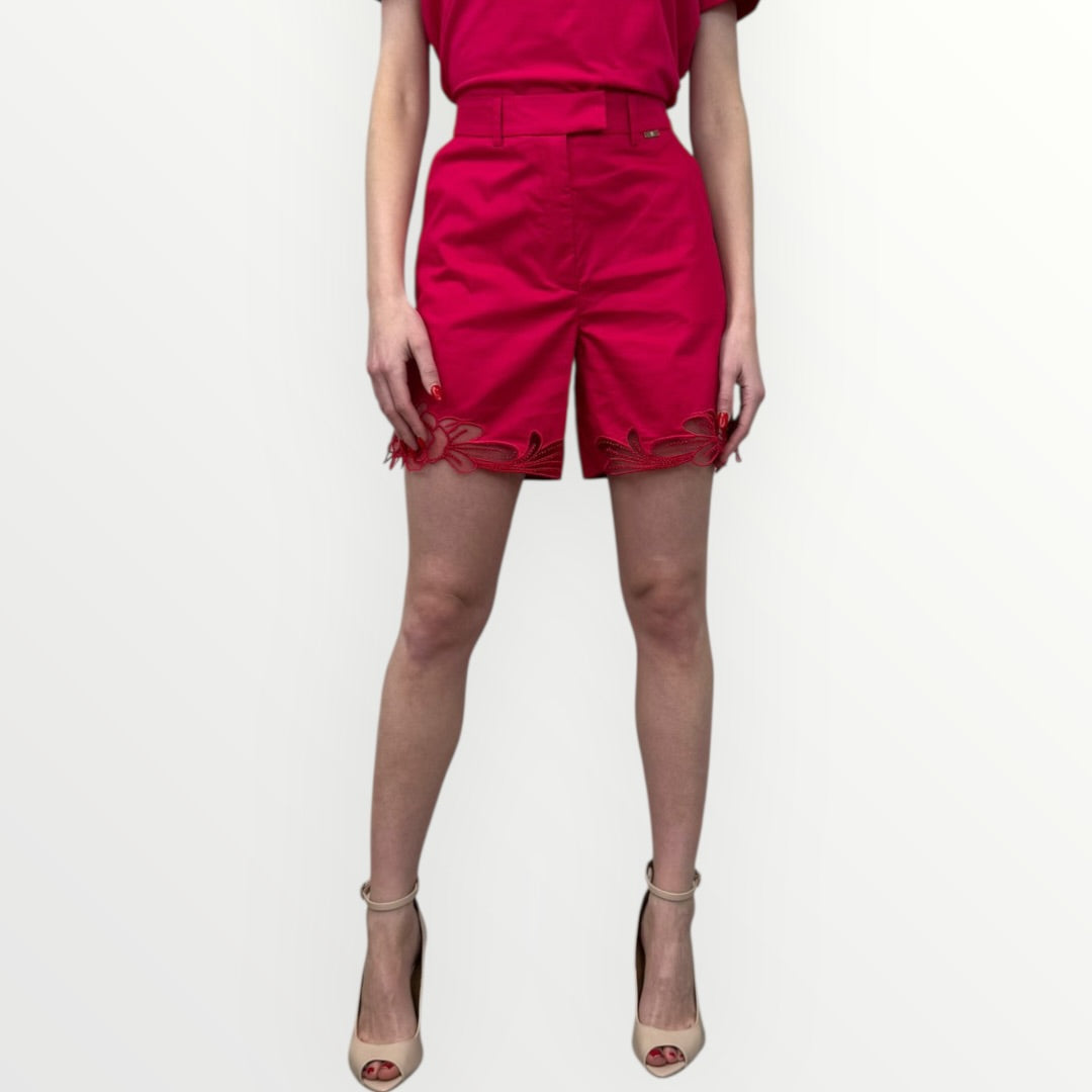 FRACOMINA - SHORT CON RICAMI SUL FONDO
