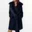 NO SECRETS - CAPPOTTO CON REVER IN ECO-PELLICCIA