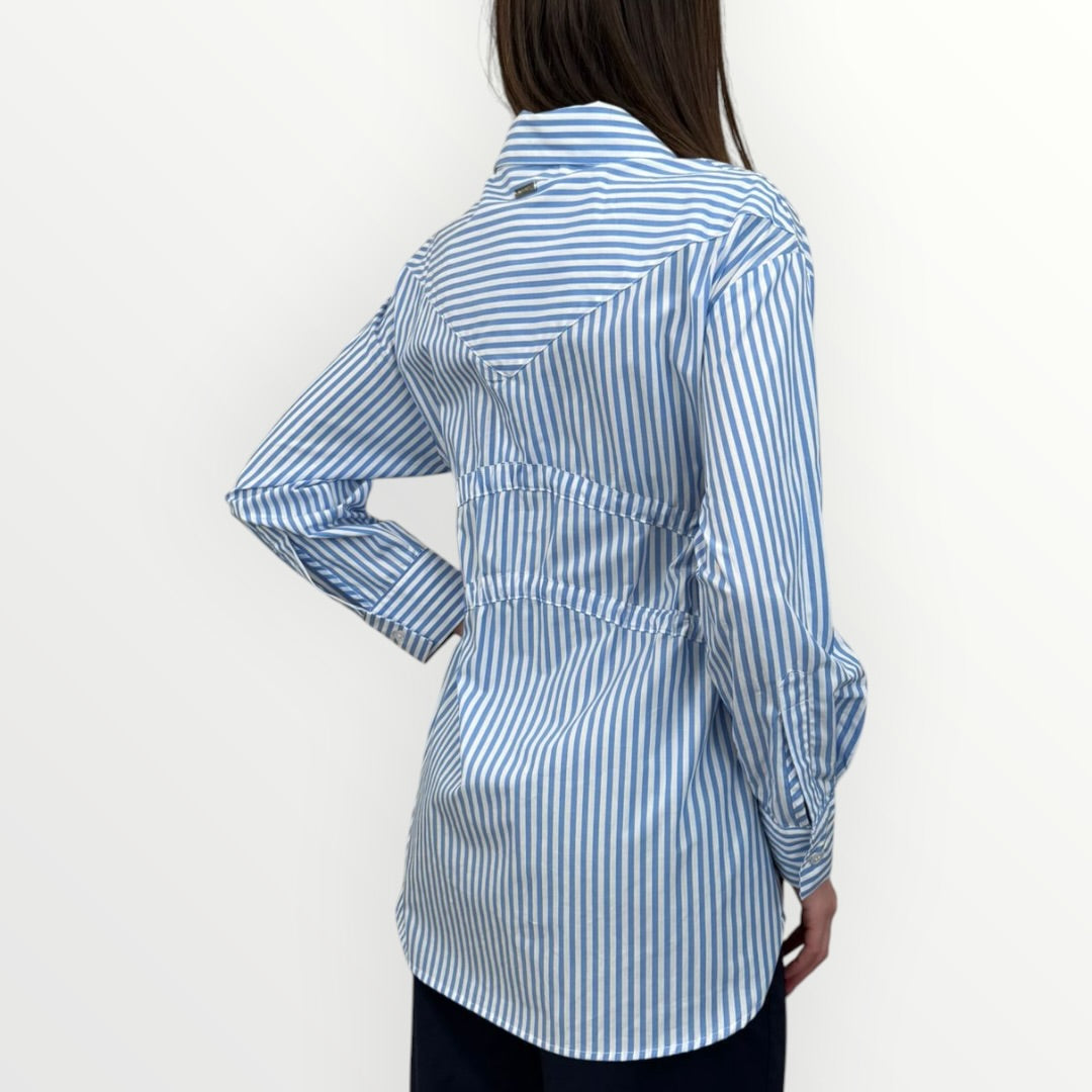 NO SECRETS - CAMICIA A RIGHE CON COULISSE
