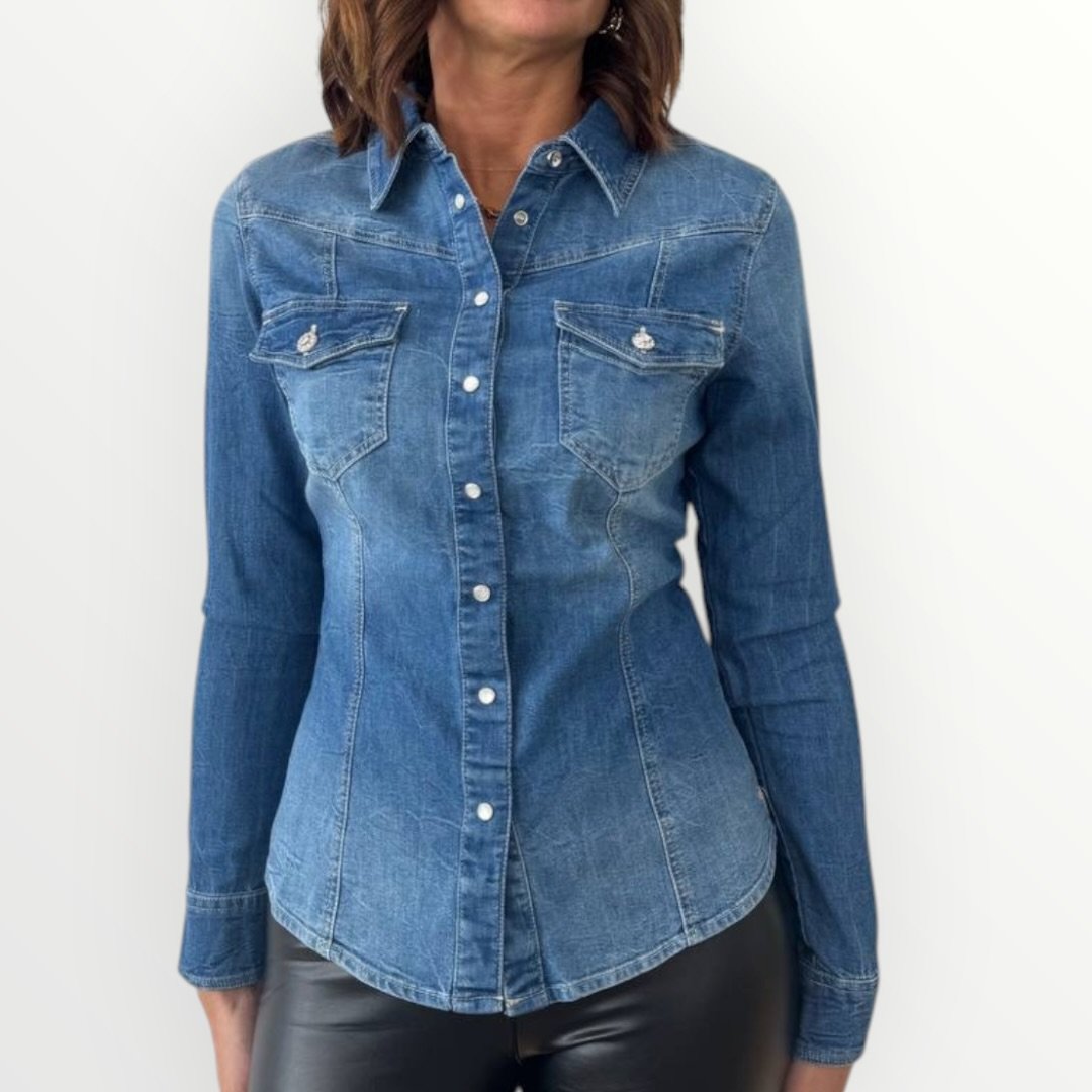GUESS - CAMICIA IN DENIM SLIM