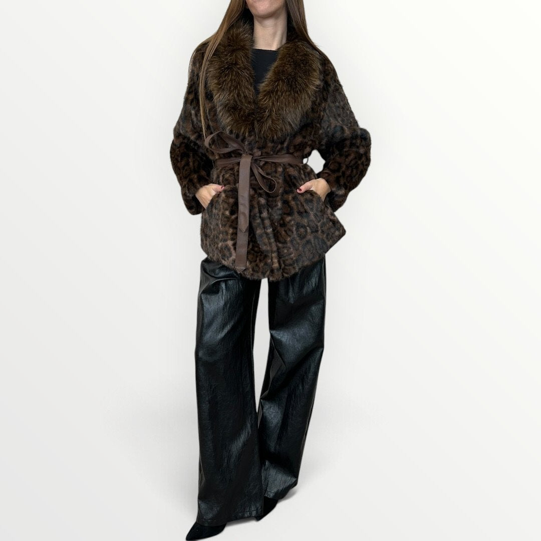 AYFEE - GIACCA KIMONO MACULATA CON CINTURA