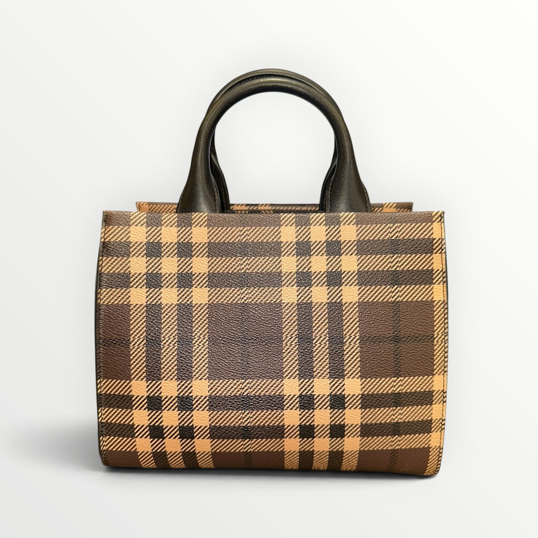 PASHBAG - BORSA TOTE IN CHECK CON ORSETTO