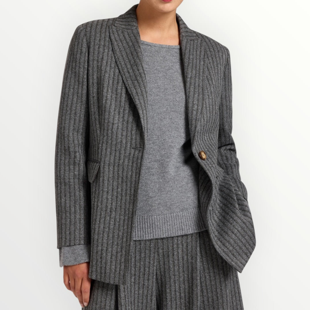ELENA MIRO' - GIACCA JACQUARD GESSATO