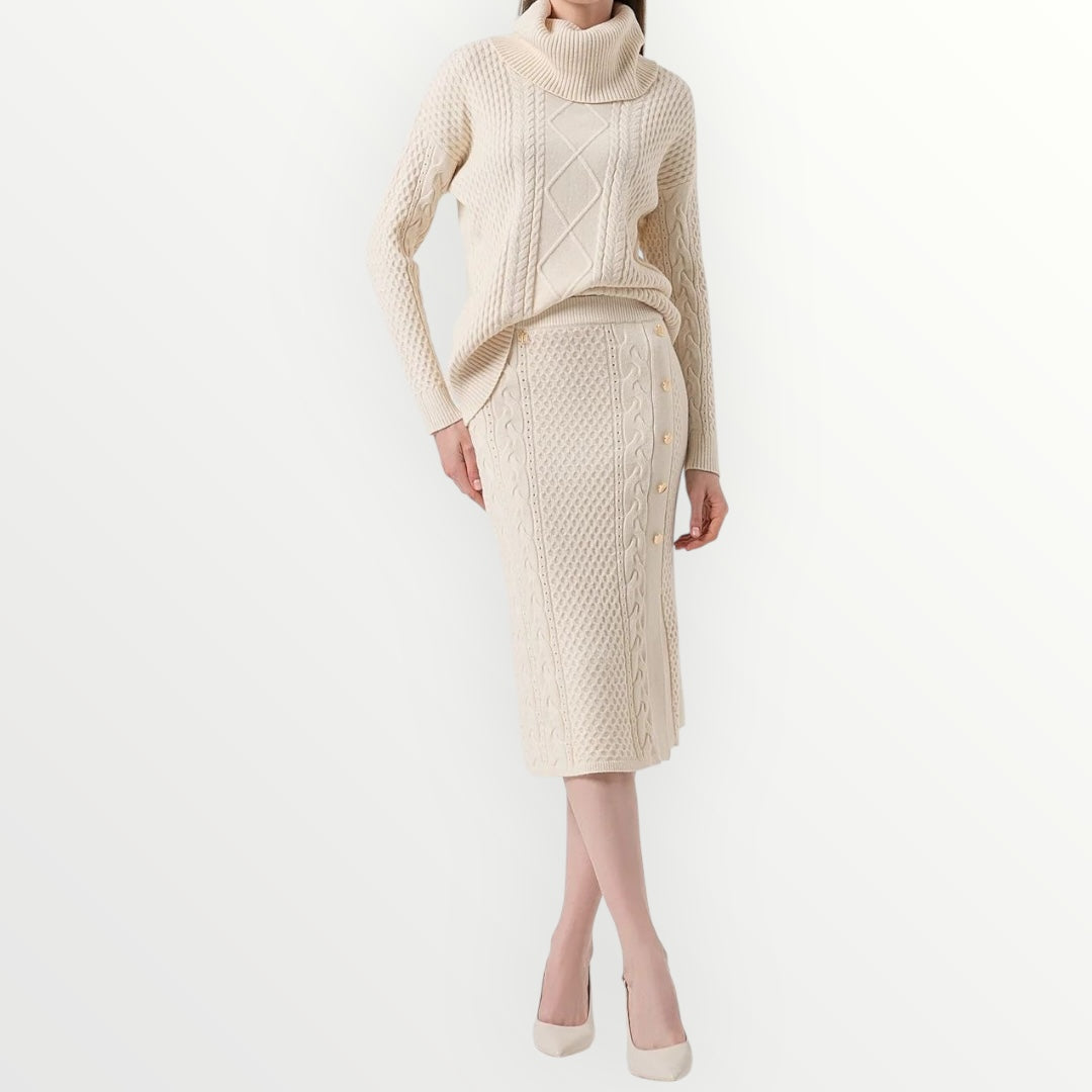 FRACOMINA - GONNA MIDI IN MAGLIA