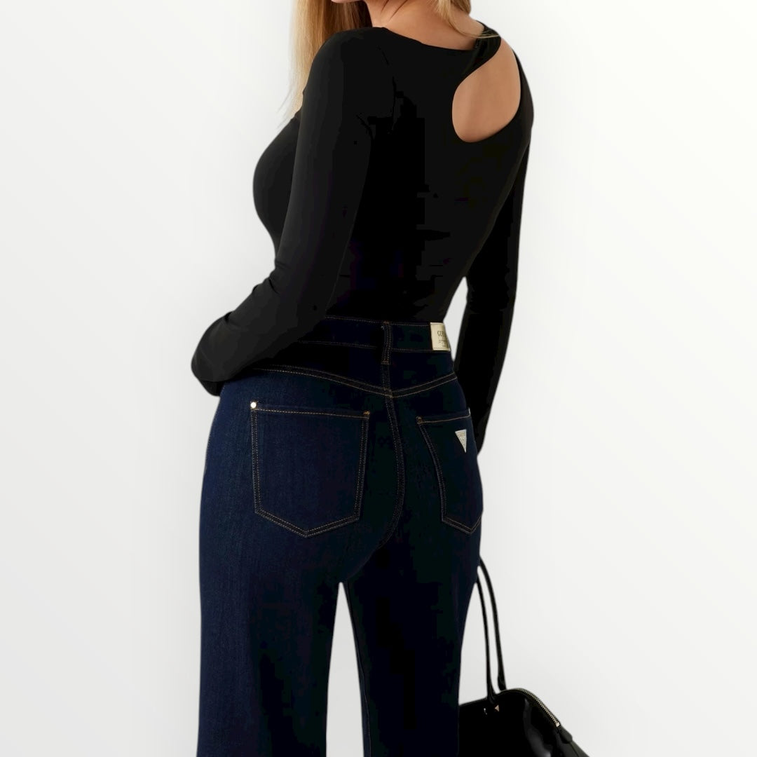 GUESS - MAGLIA CON CUT-OUT E LOGO