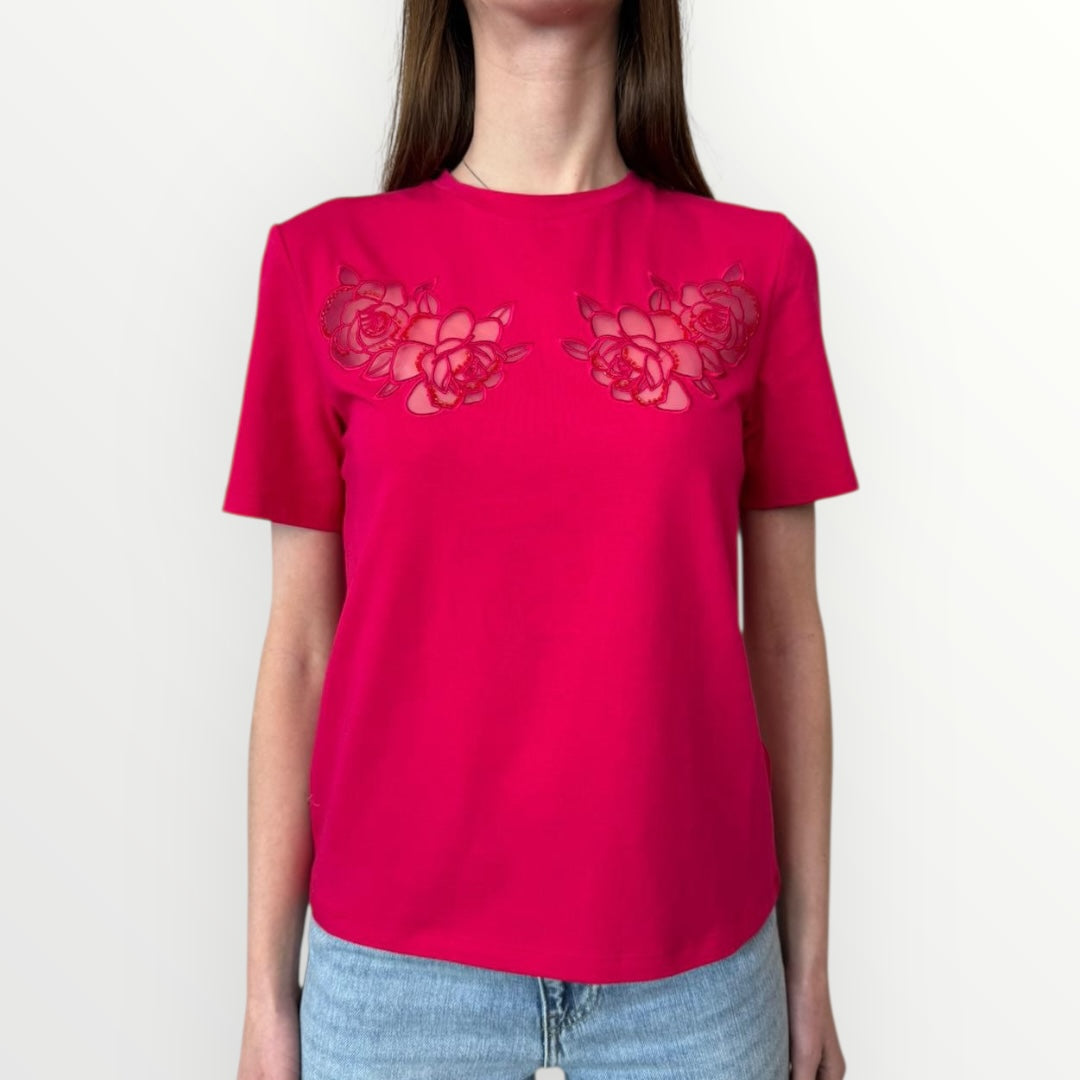 FRACOMINA - T-SHIRT CON RICAMI