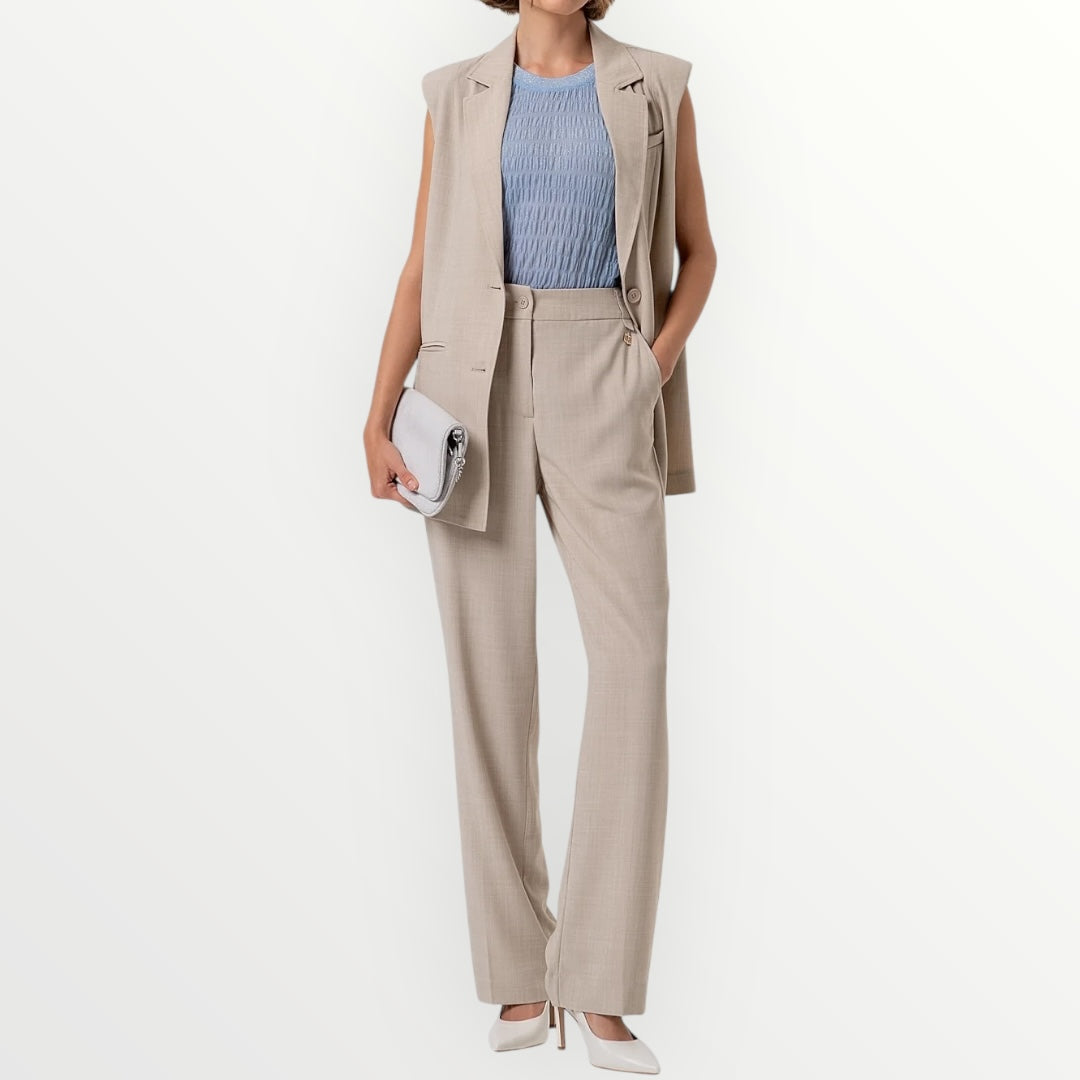 FRACOMINA - CANOTTA IN TESSUTO GOFFRATO