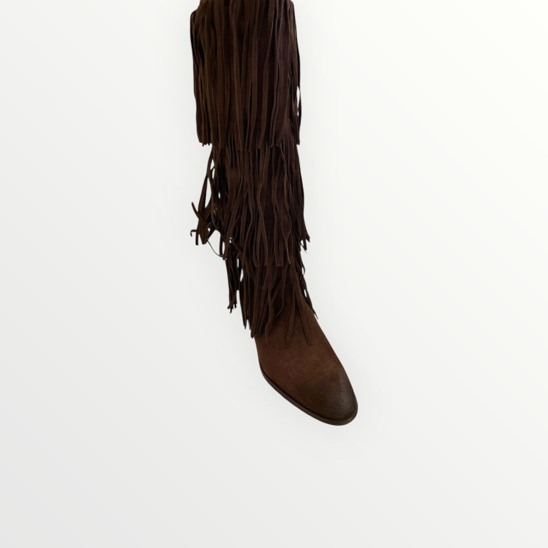 OVYE - STIVALE ALTO CON FRANGE