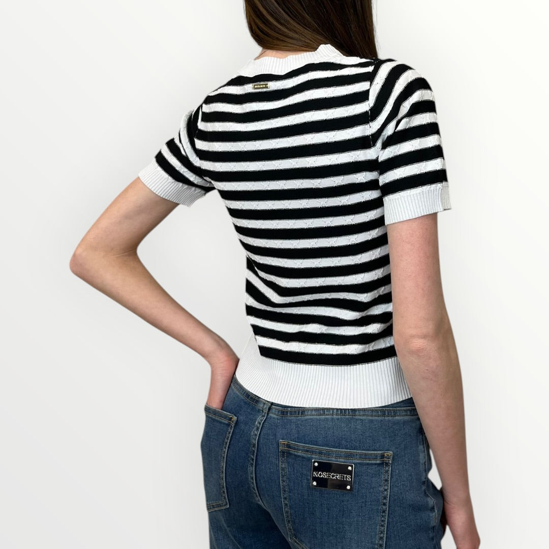 NO SECRETS - MAGLIA RIGATA CON TASCHINI