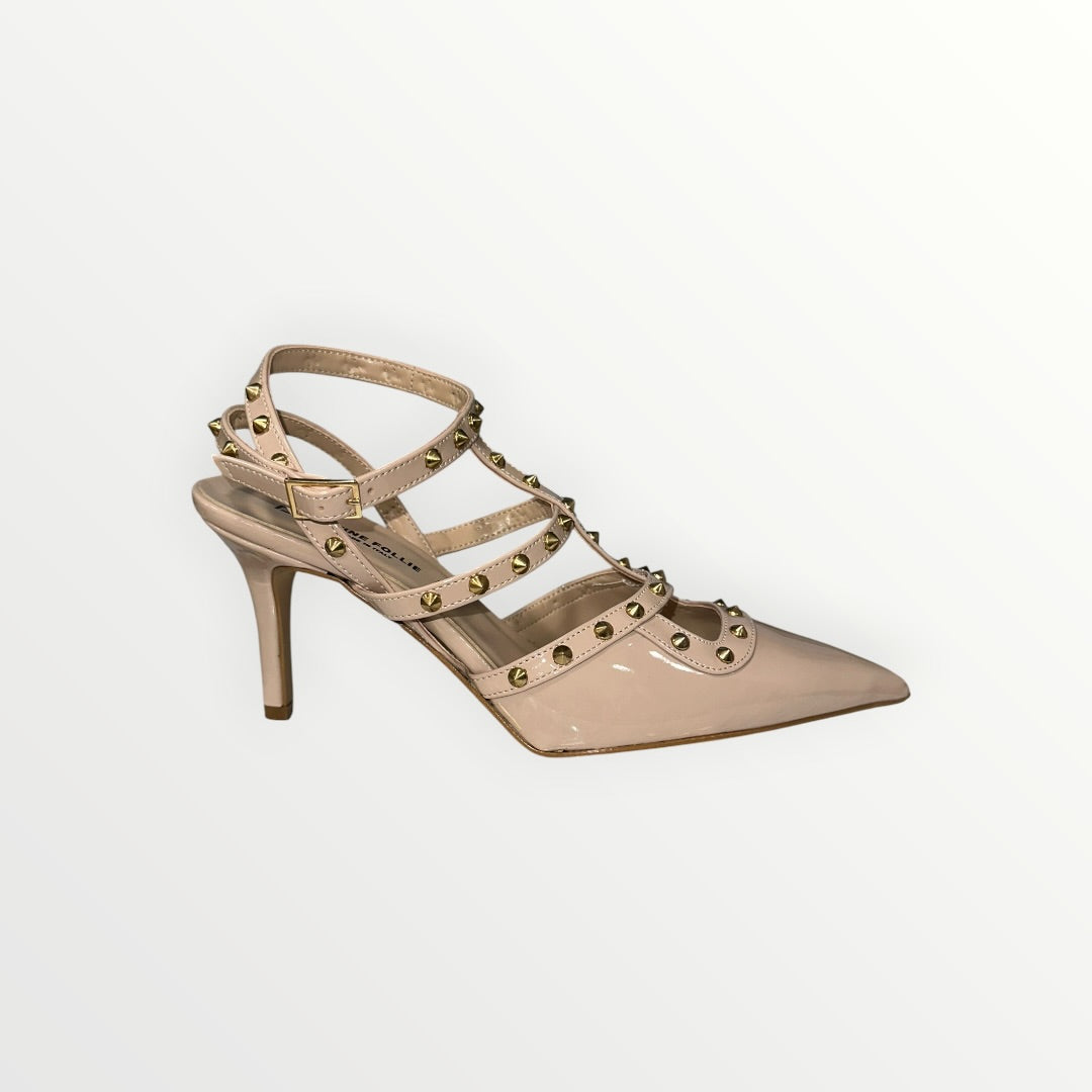 DIVINE FOLLIE - DECOLLETE IN VERNICE LUCIDA CON BORCHIE