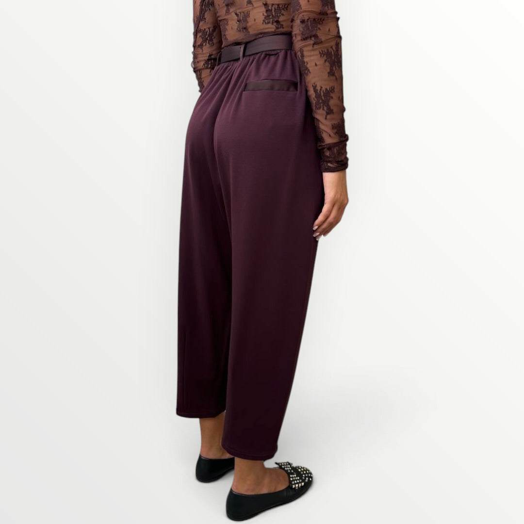 IMPERIAL - PANTALONE IN PUNTO MILANO CON CINTURA