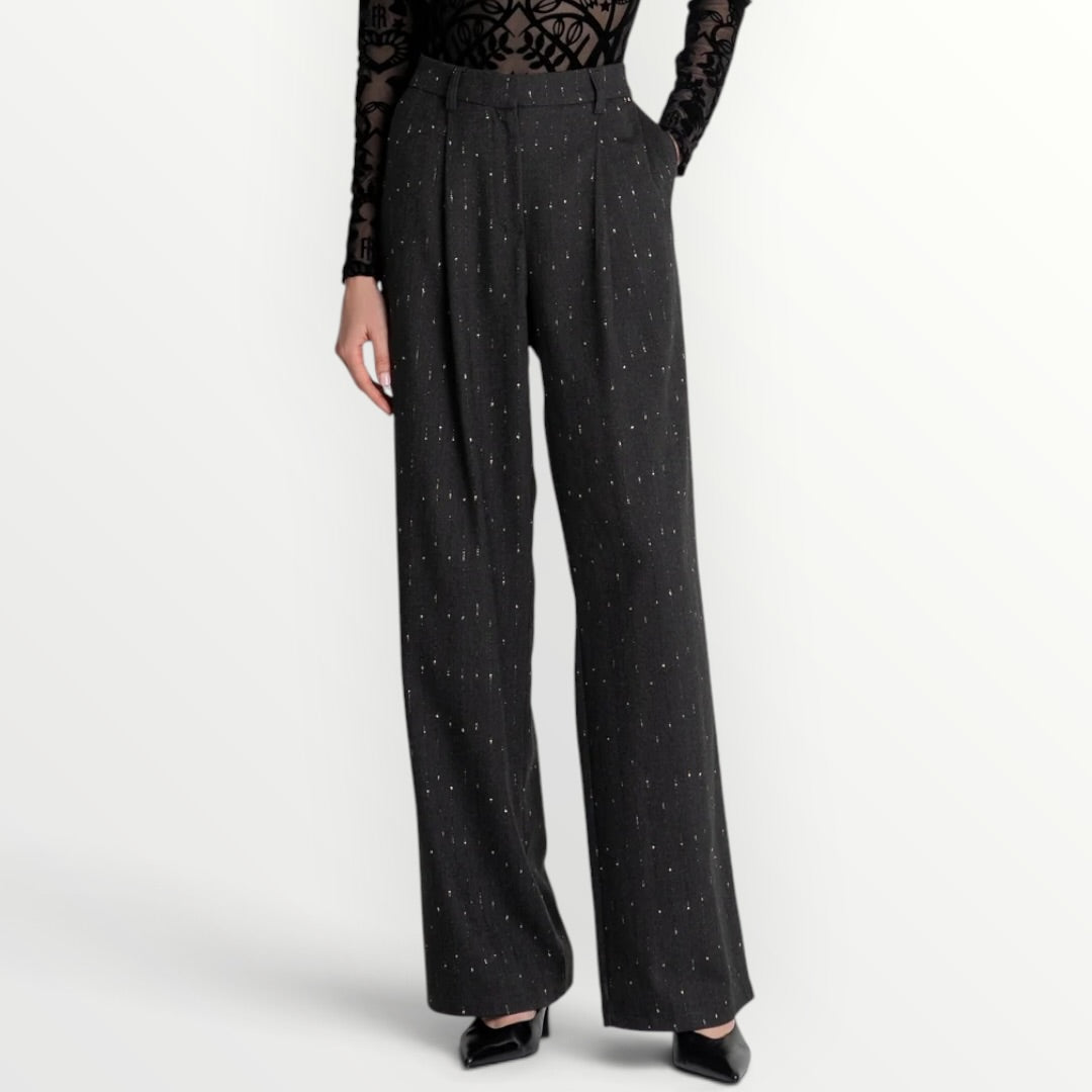 FRACOMINA - PANTALONE GESSATO CON LUREX