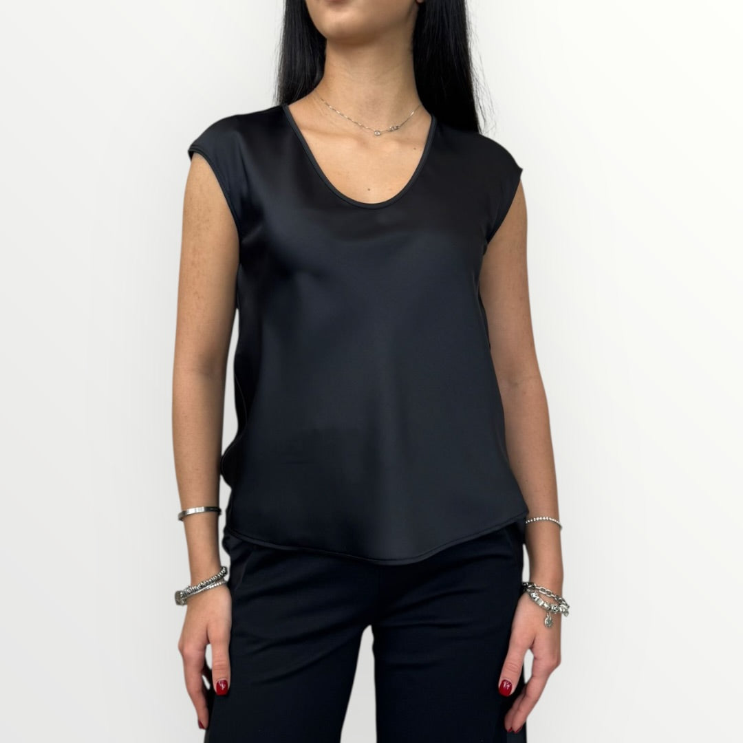 IMPERIAL - BLUSA SMANICATA IN RASO