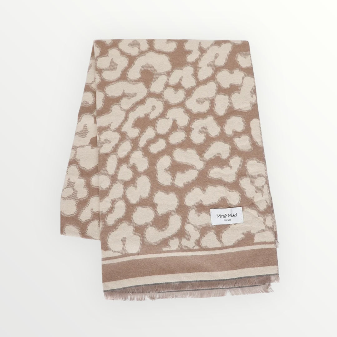 MIMI MUA' - SCIARPA CON MOTIVO LEOPARDATO