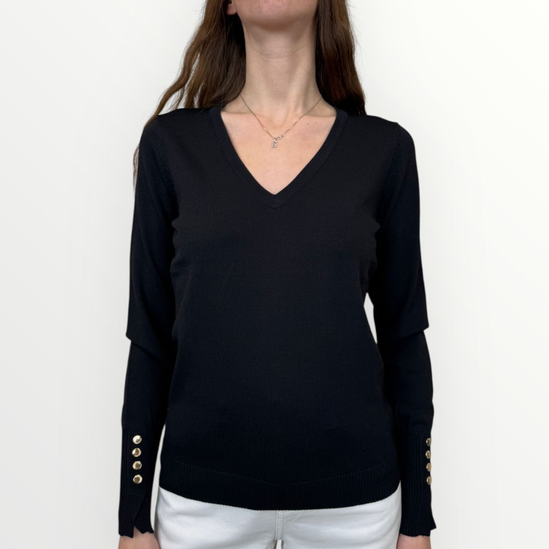 FRACOMINA - MAGLIA SLIM CON SCOLLO A V