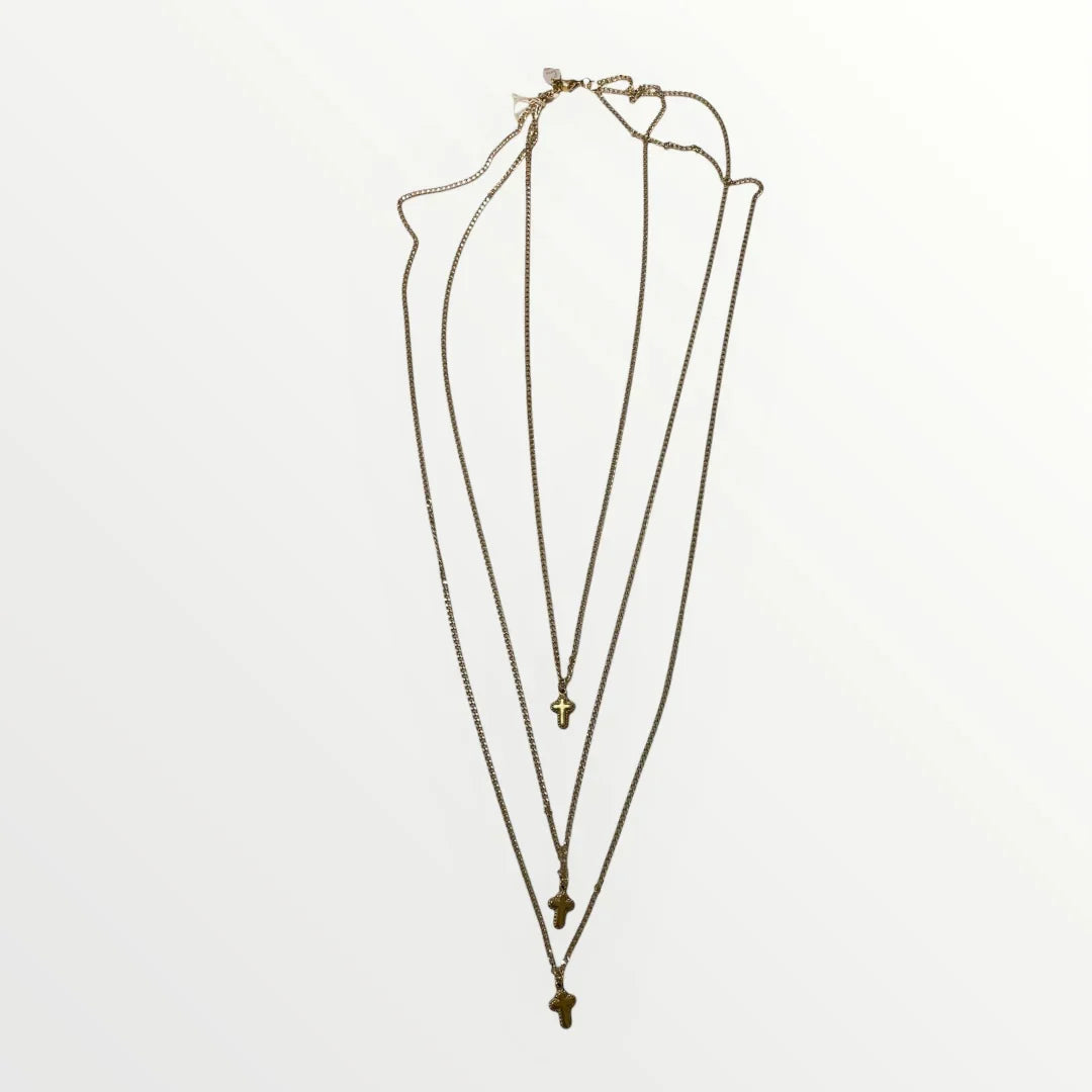 MOMI - COLLANA CROCE TRIPLA