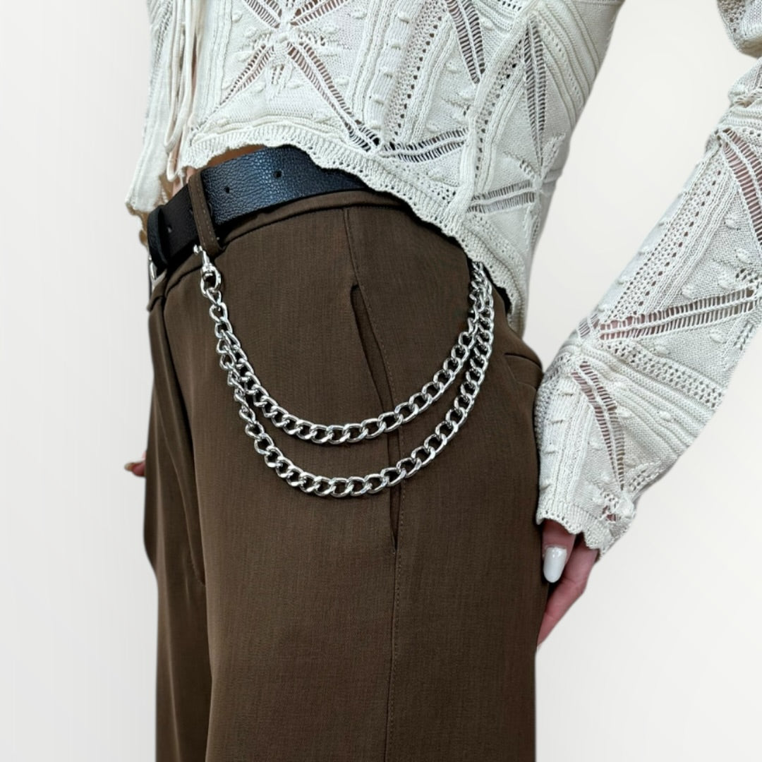 HAVEONE - PANTALONE CON CATENA